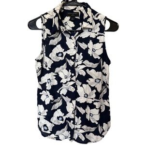 Banana Republic Floral Sheer Sleeveless Top